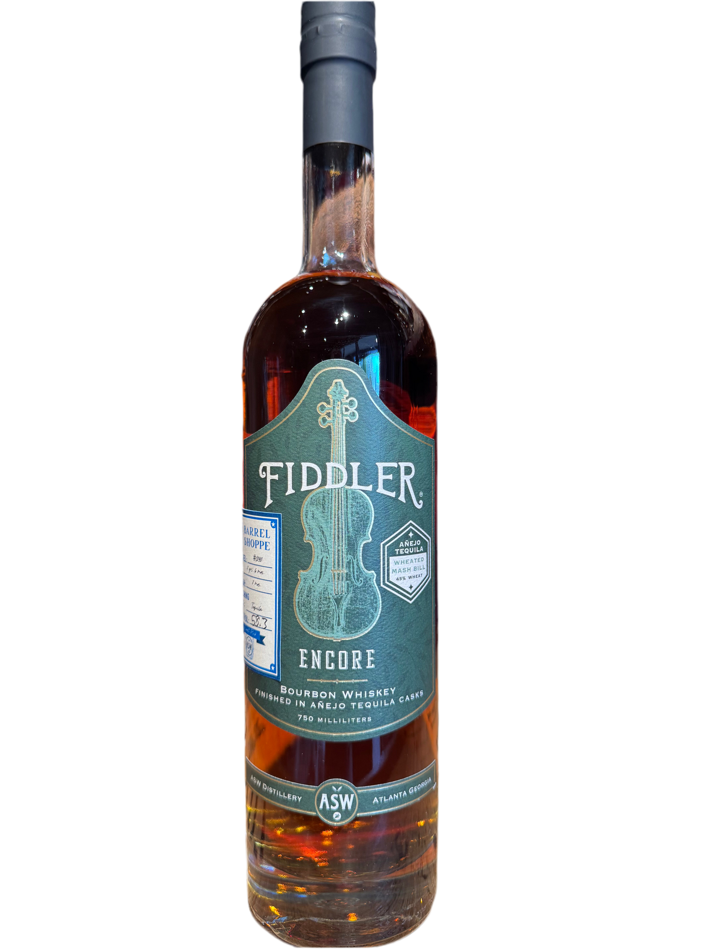 ASW Fiddler Encore Single Barrel Bourbon Anejo Cask Finish Shoppe Exclusive