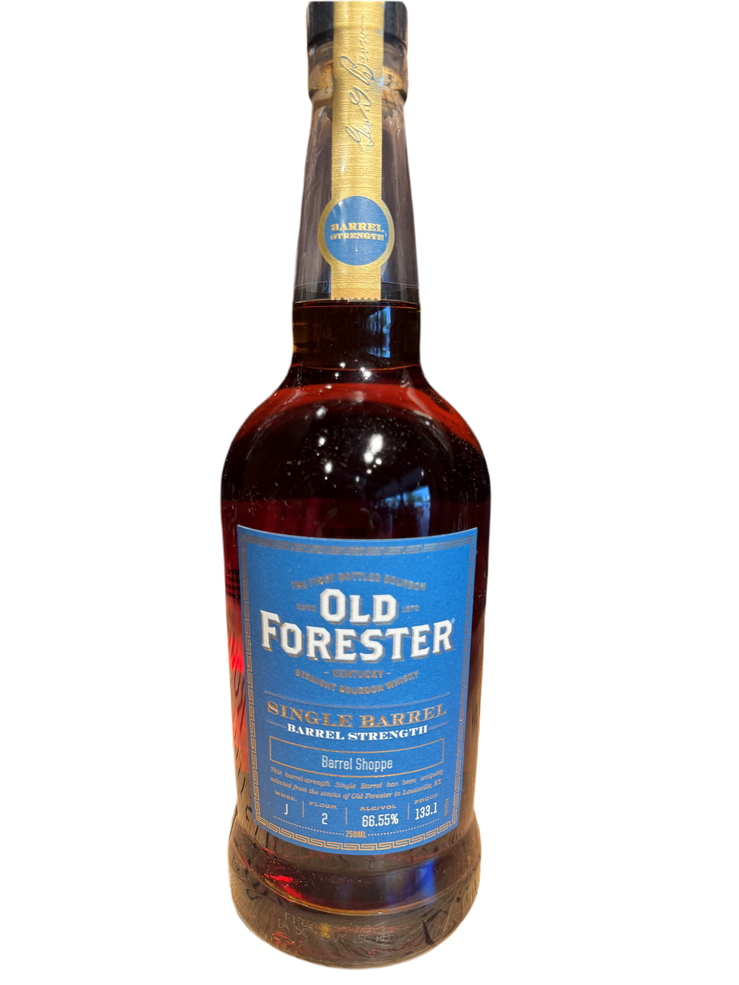 Old Forester Single Barrel Bourbon Barrel Strength Shoppe Exclusive II 133 Proof