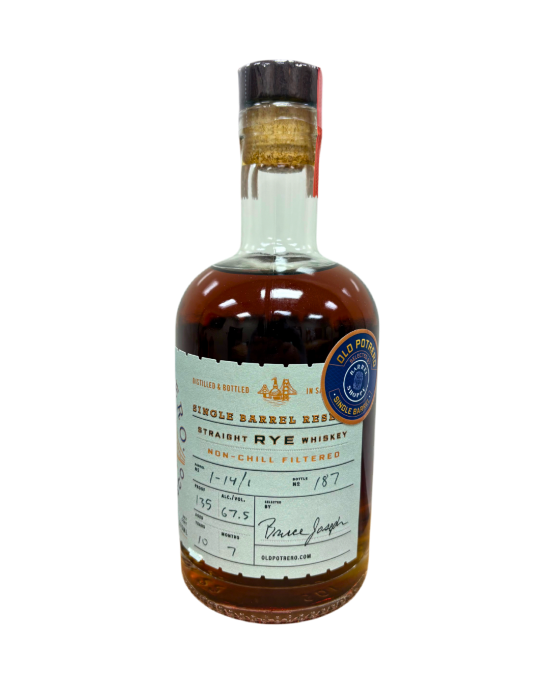 Old Potrero Single Barrel Straight Rye Whiskey