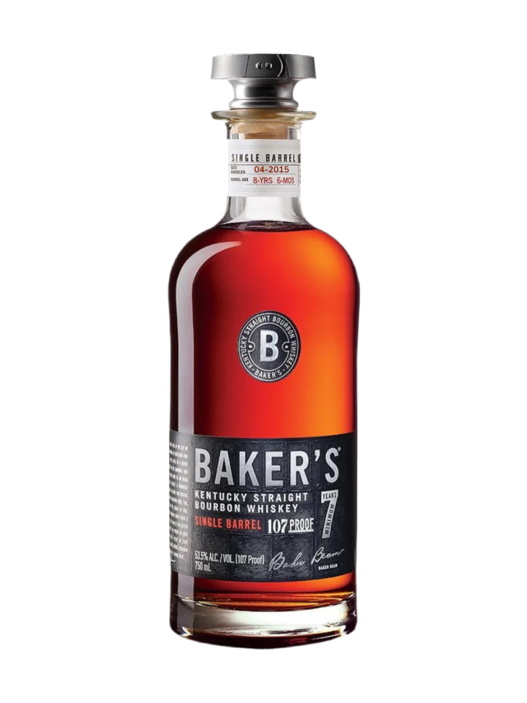 Baker's 7 Single Barrel Bourbon 7.5 Year 107 Proof 750ml – Barrel Baker's 7 Single Barrel Bourbon 7.5 Year 107 Proof 750ml – Barrel