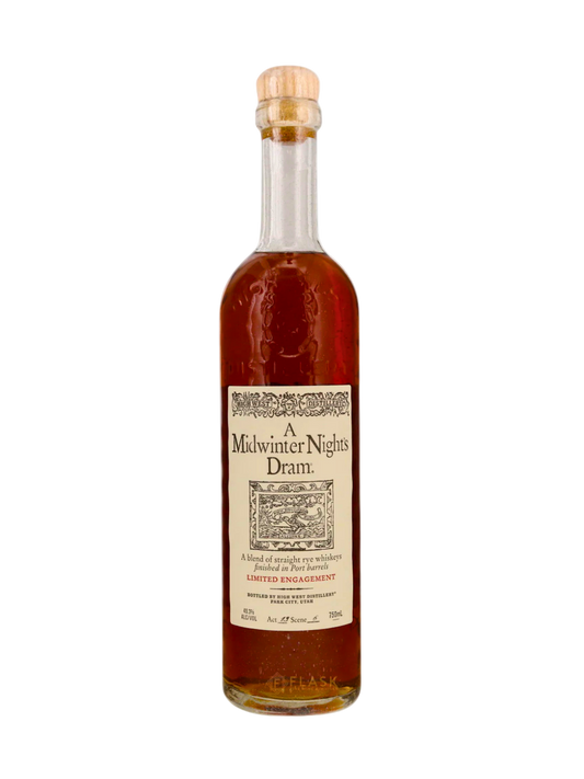 Bottle of 'A Midwinter Night's Dram' on a white background