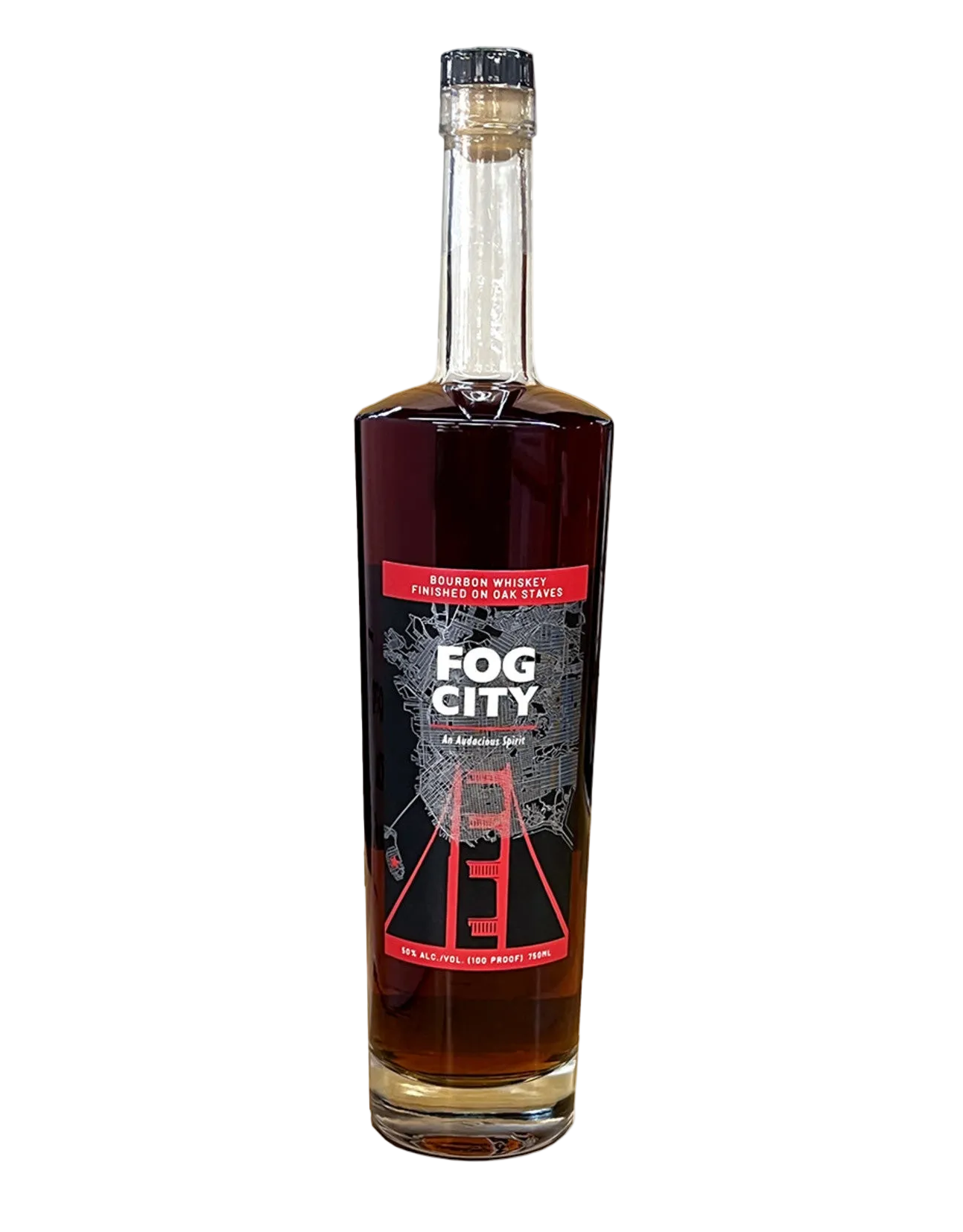 Fog City Bourbon Whiskey Finished on Oak Staves