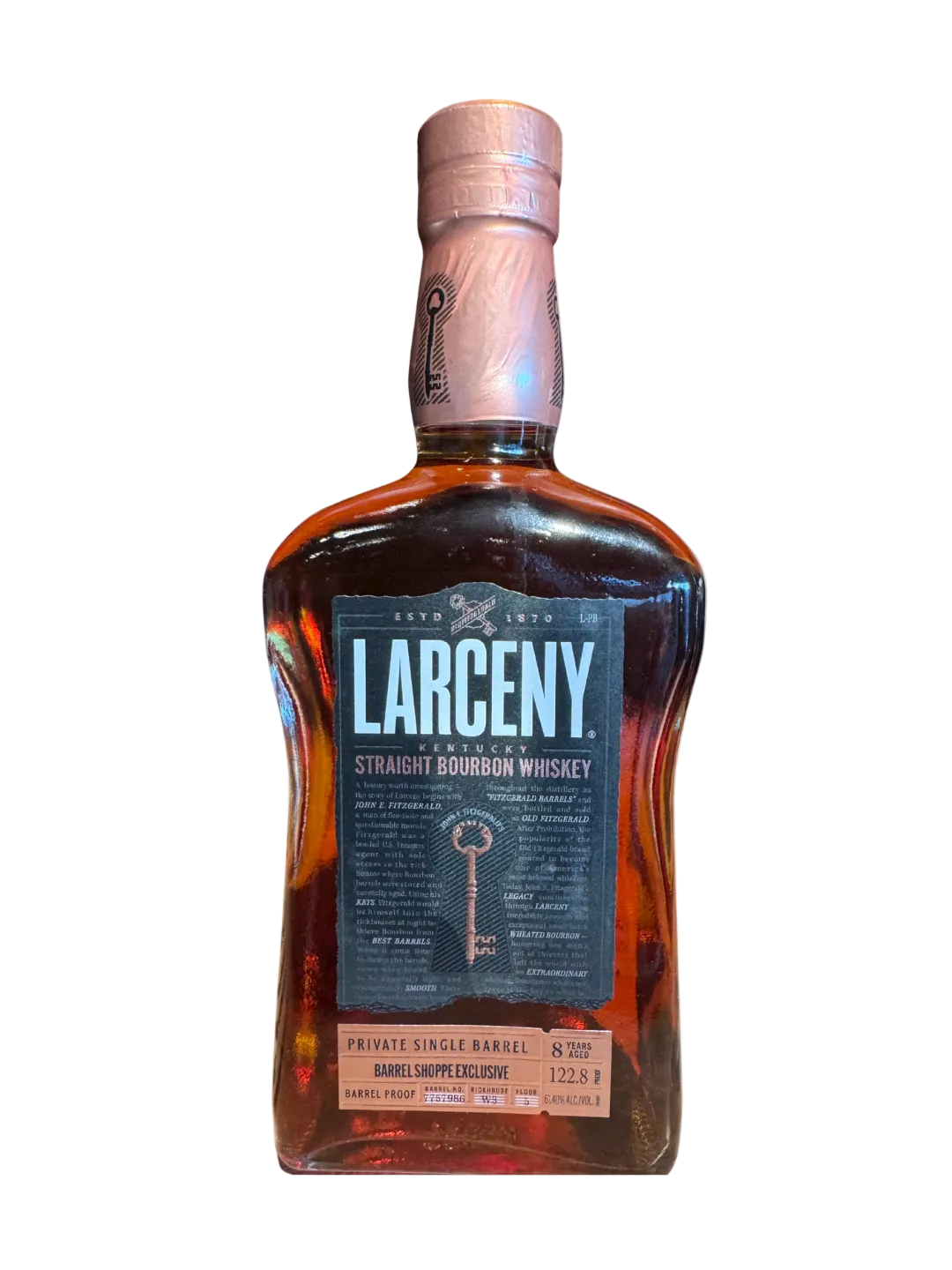 【umi0817】Larceny　Barrel Proof 　バーボン Larceny 8 Year Wheated Bourbon 122 Proof 750ml Shoppe Exclusive