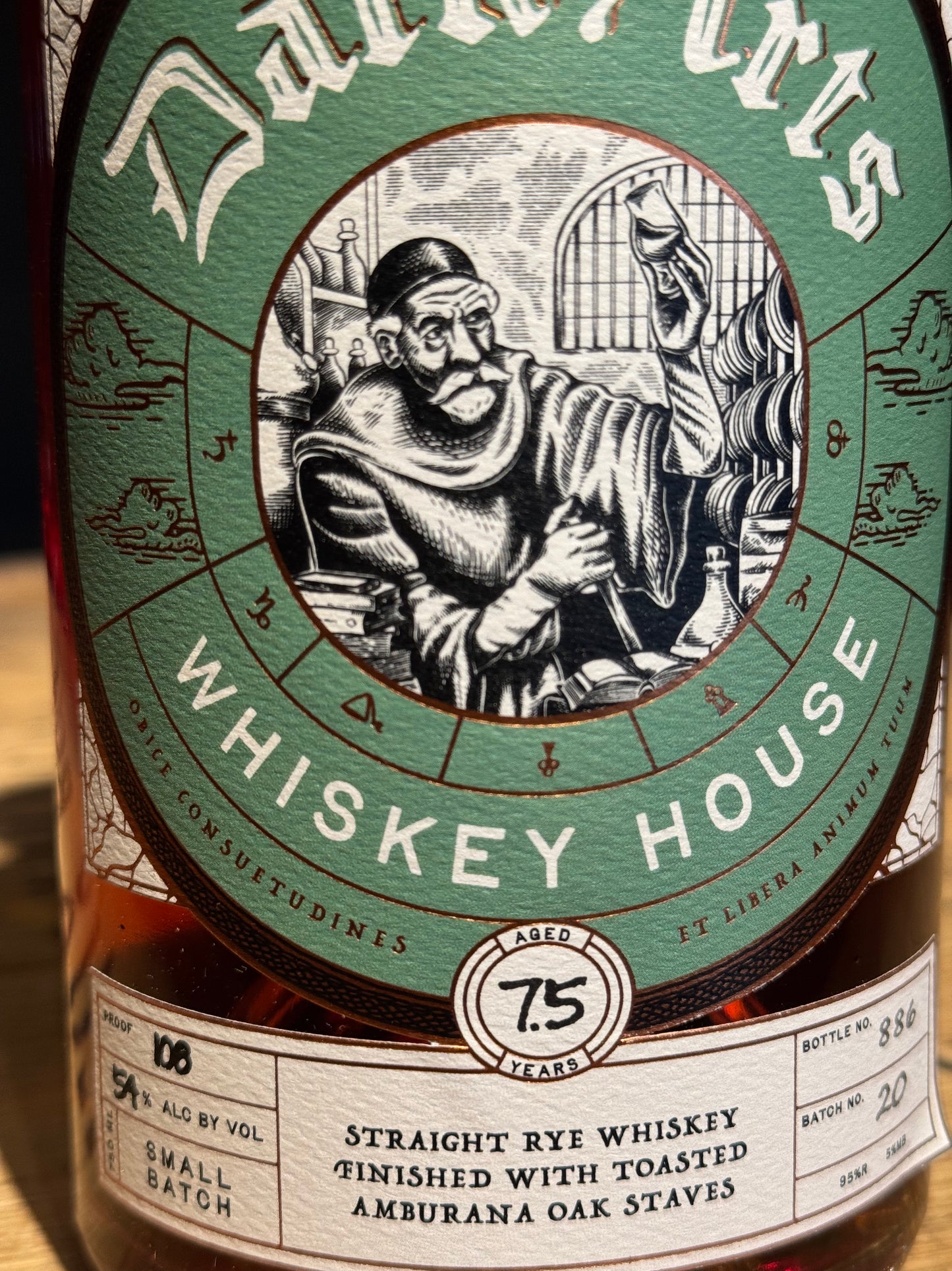 Dark Arts Whiskey House Amburana Oak Staves Straight Rye Whiskey