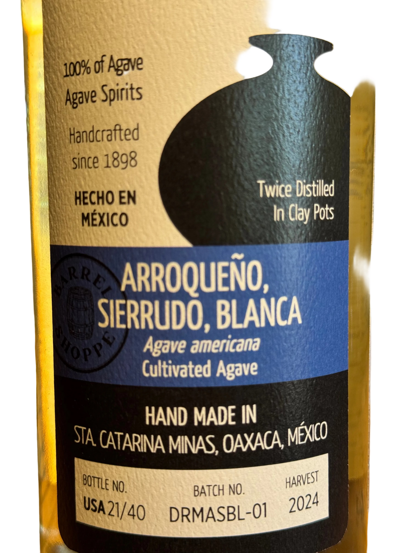 Real Minero Arroqueno Sierrudo Blanca Mezcal 113 Proof 750ml Shoppe Exclusive
