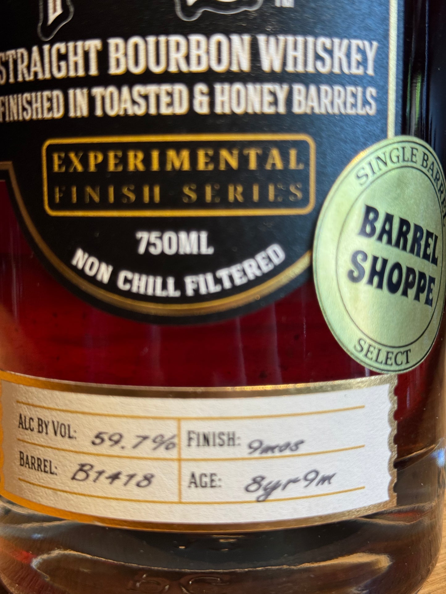 NULU 8 Year Bourbon Toasted & Honey Finished 119 Proof 750ml Shoppe Exclusive