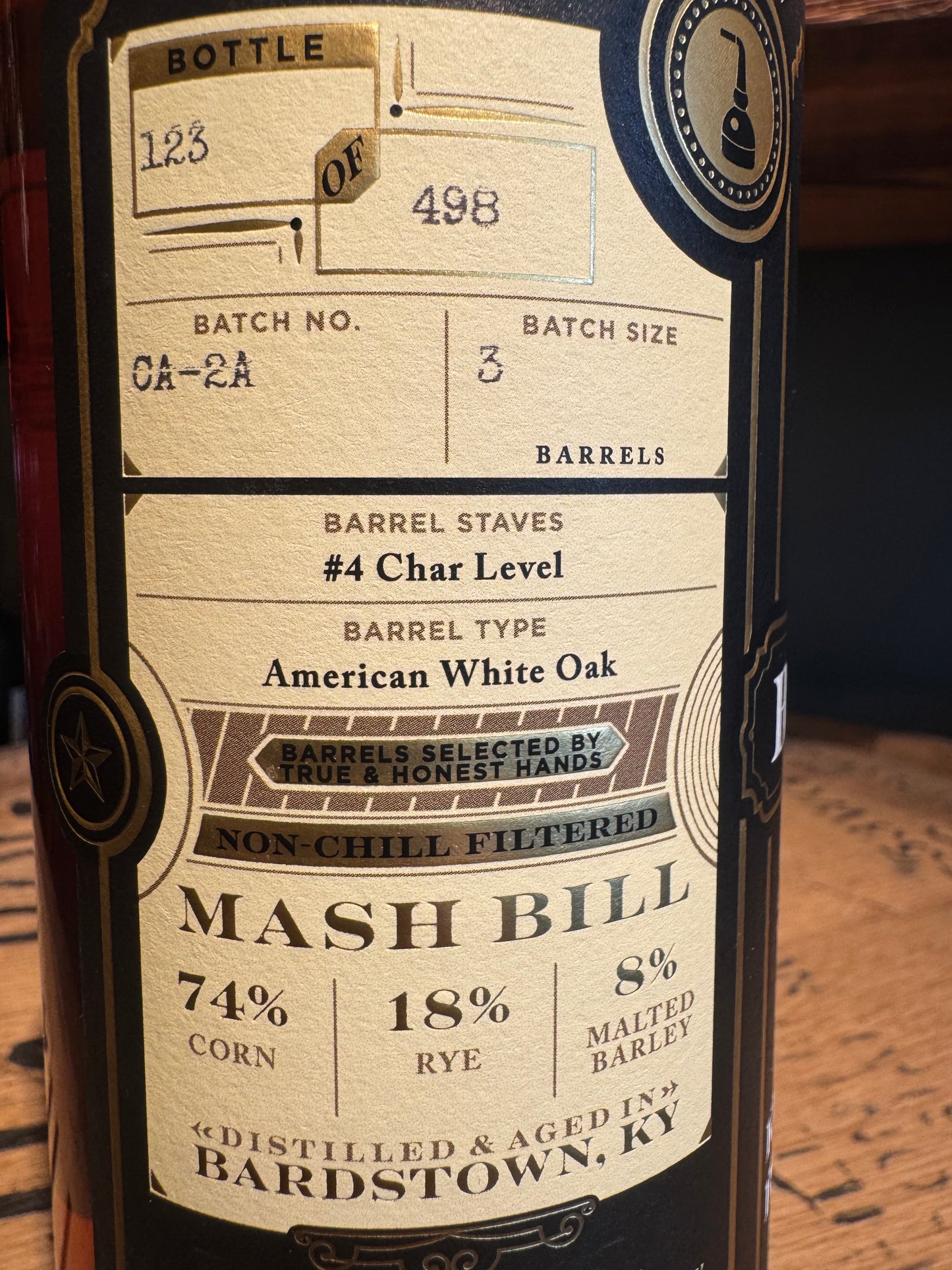 Sam Houston Small Batch Reserve Bourbon Whiskey Batch CA-2A 108 Proof 750ml