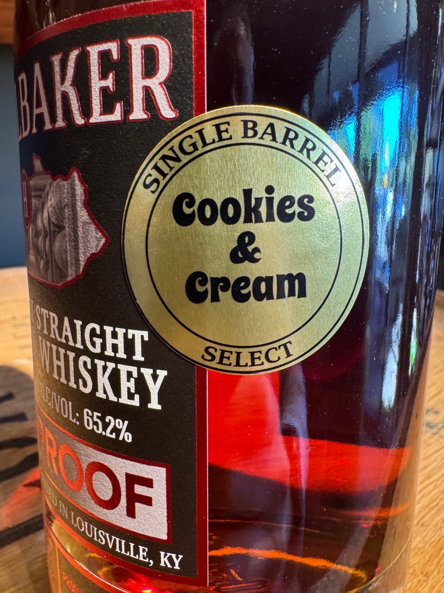 Hazelbaker High Proof 'Cookies & Creme' Single Barrel Bourbon 130.4 Proof 750ml