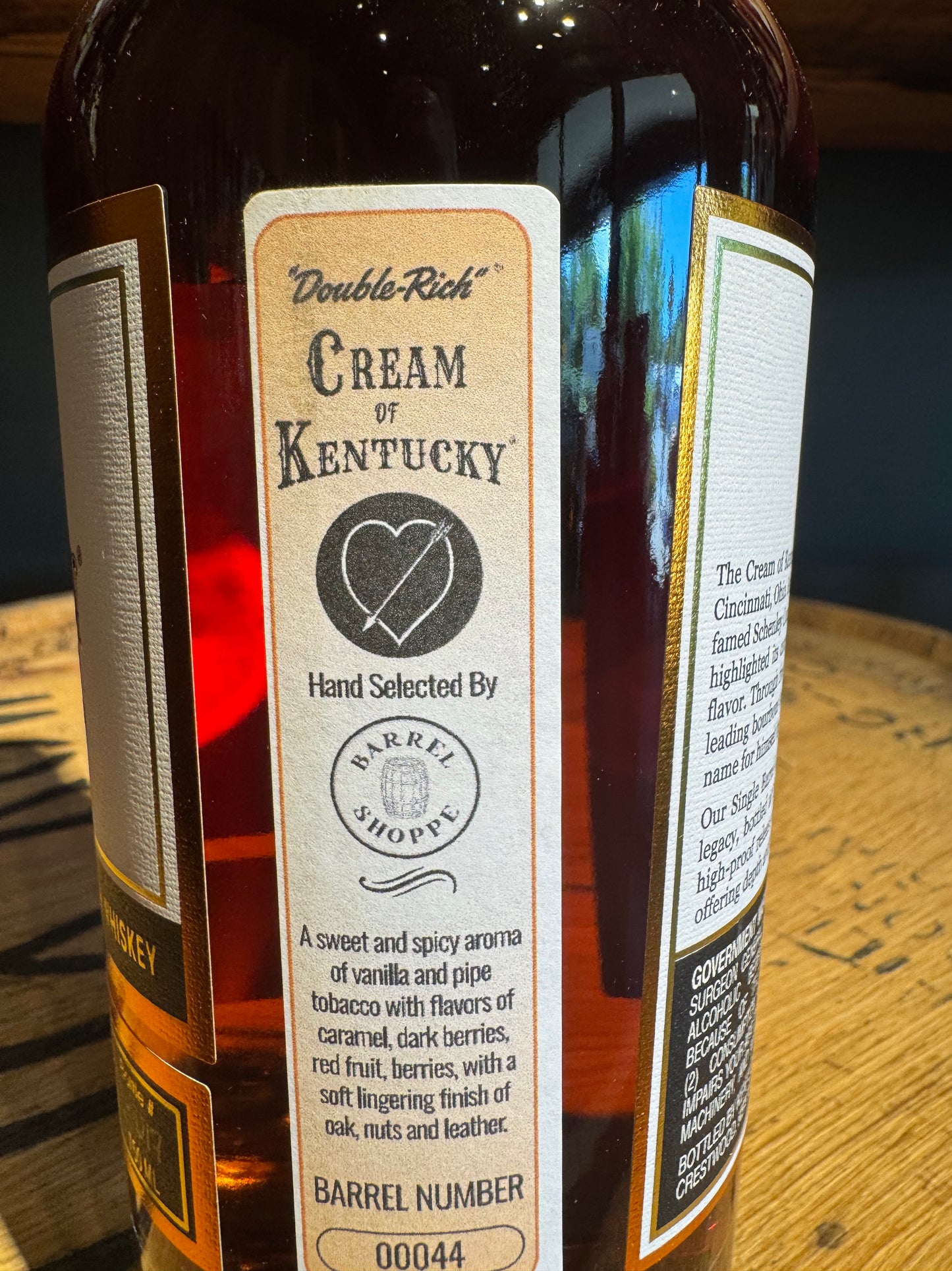 Cream of Kentucky Single Barrel Bourbon Shoppe Exclusive 117 Proof 750ml