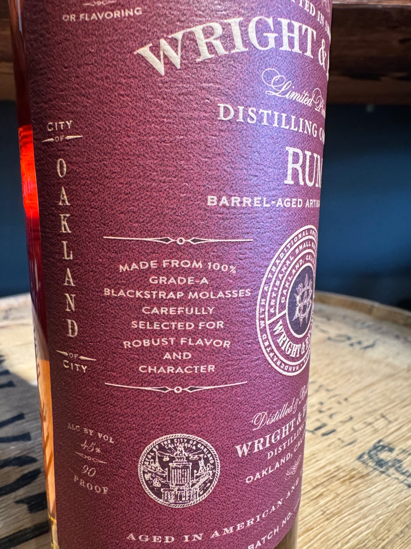 Wright & Brown Barrel Aged Rum - 90 Proof 750ml