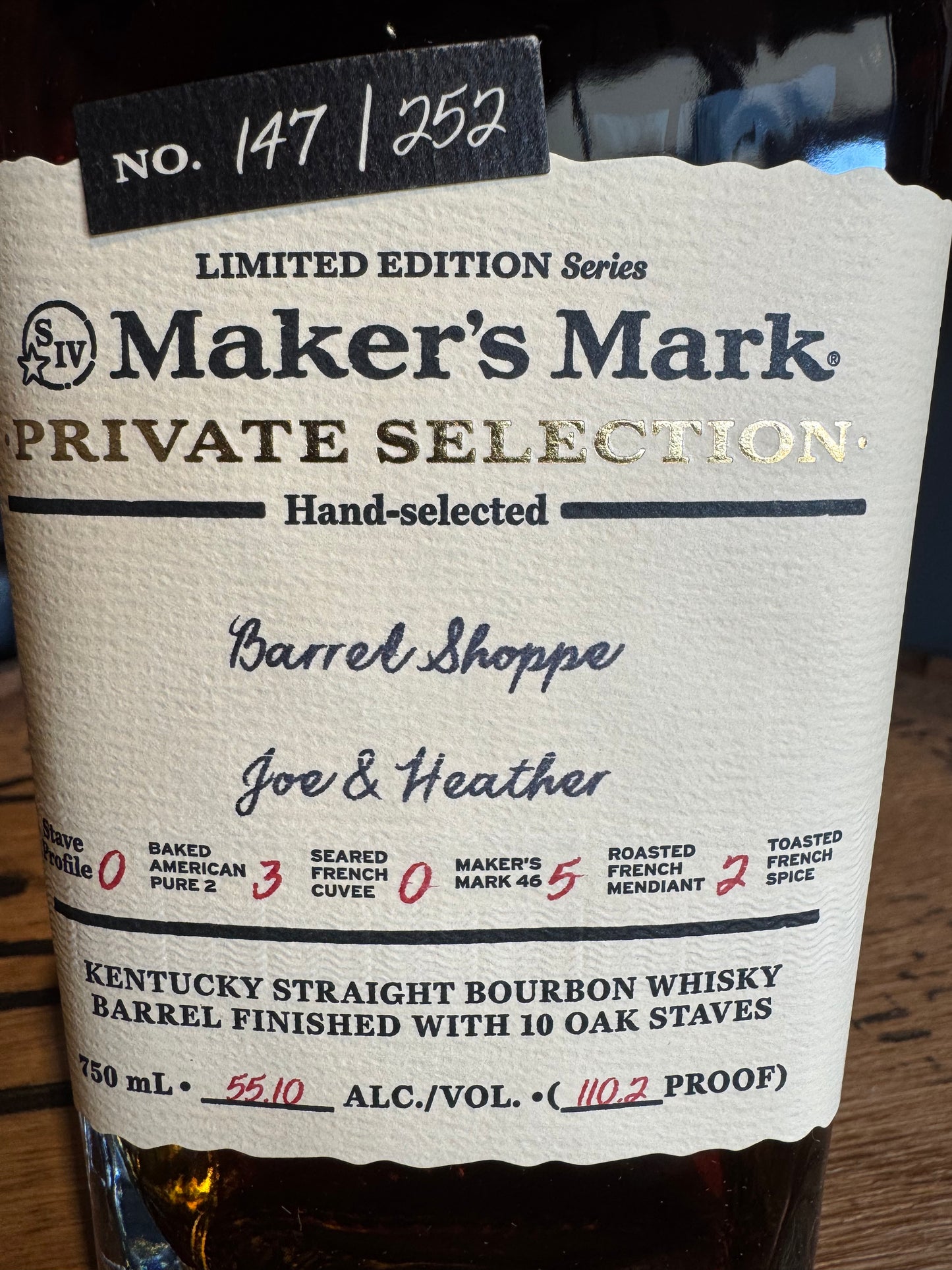 Maker's Mark Private Selection Kentucky Straight Barrel Select Bourbon - Barrel Shoppe Exclusive
