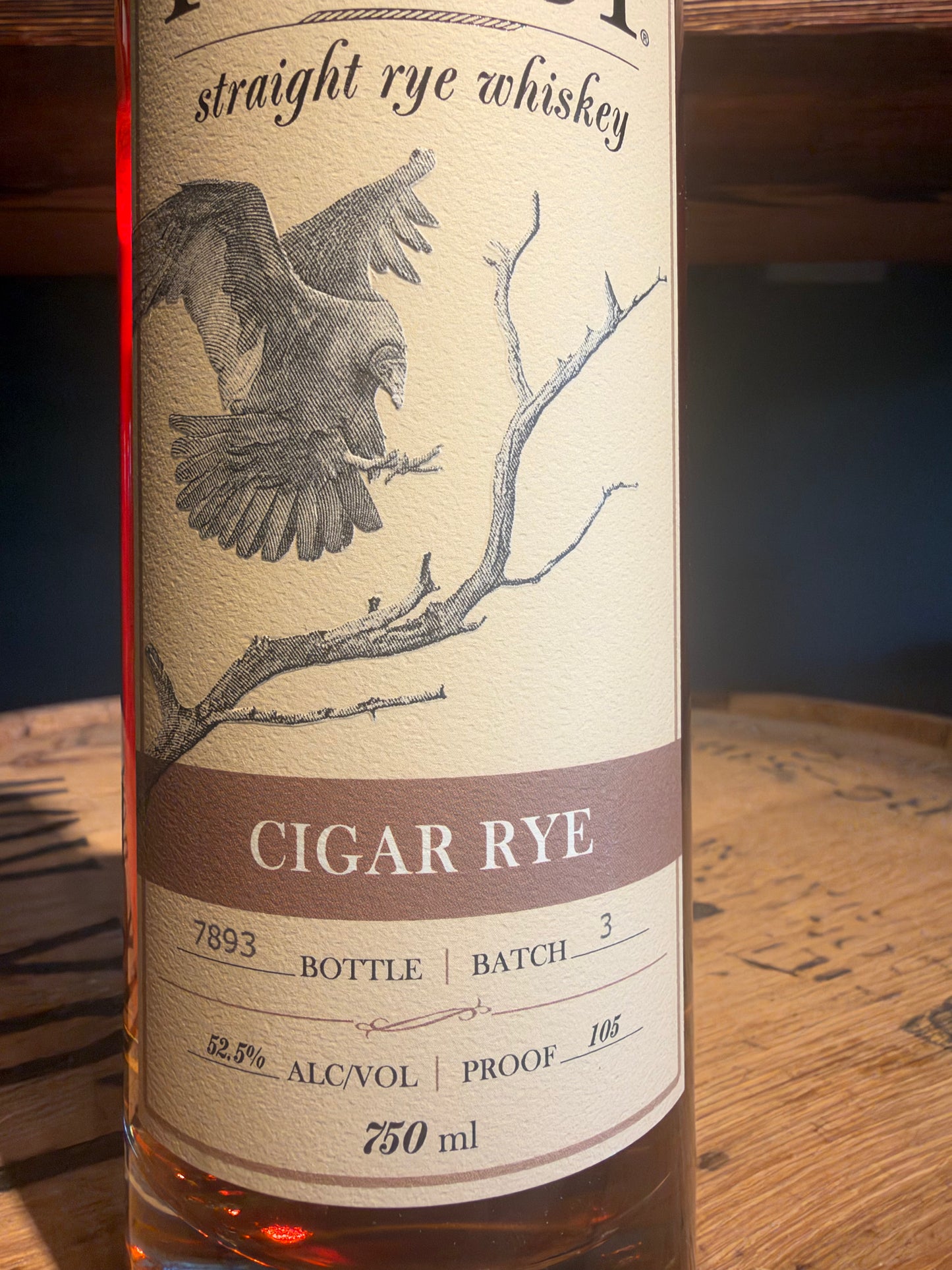 Buzzard’s Roost Cigar Rye Whiskey 105 Proof 750ml