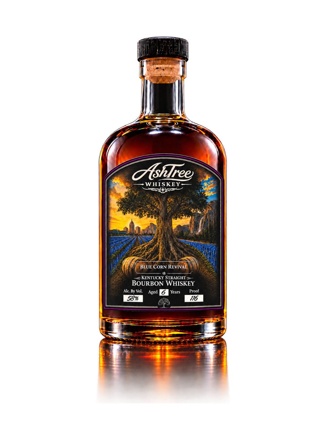 AshTree Whiskey's Blue Corn Revival Bourbon Whiskey 116 Proof 750ml