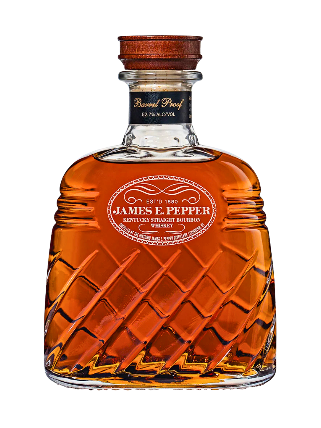 James E. Pepper Decanter Barrel Proof Straight Bourbon 109.2 Proof 750mL