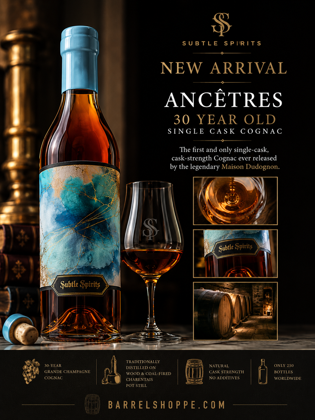Subtle Spirits "Ancetres" 30yr Grande Champagne Cognac 750ml