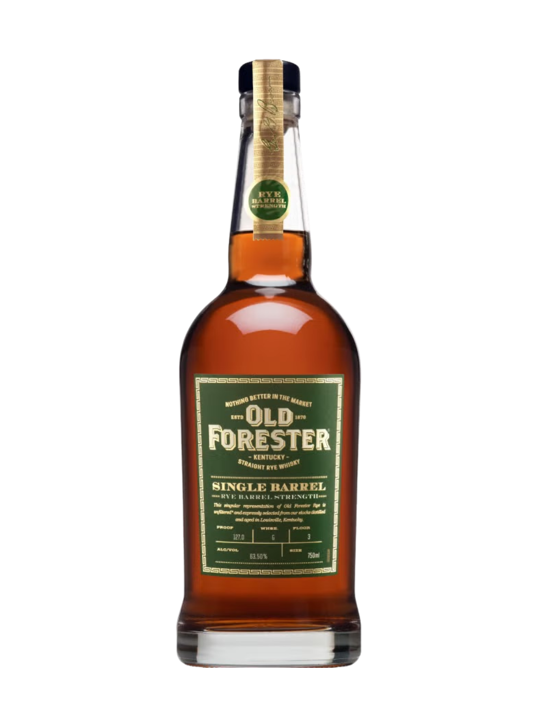 Old Forester Single Barrel Rye Barrel Strength 126.5 Proof 750ml