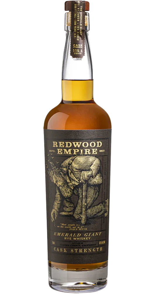 Redwood Empire Emerald Giant Whiskey Rye Cask Strength Sonoma County 115 Proof 750ml
