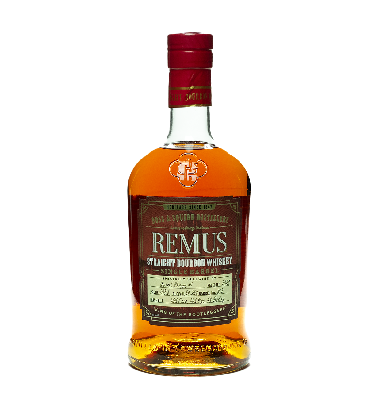 George Remus Barrel Proof Bourbon Whiskey Shoppe Exclusive