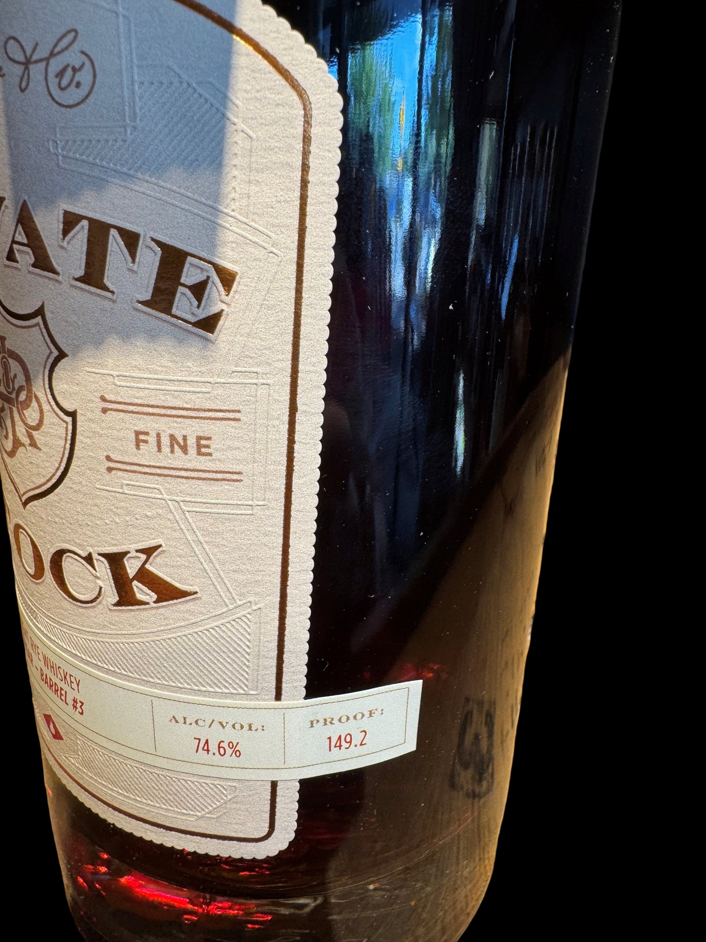J. Rieger Private Stock Straight Rye Whiskey Barrel Shoppe Exclusive #3 “Hazmat” 149 Proof