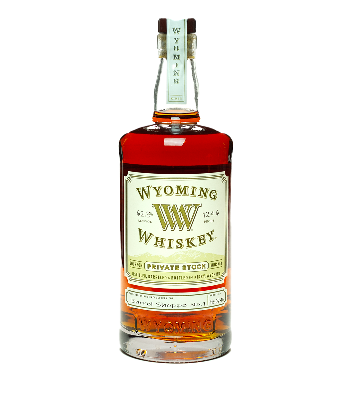 Wyoming Whiskey Private Stock Bourbon Barrel 18-0246 Shoppe Exclusive 124.6 Proof
