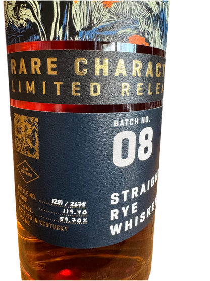 2025 Rare Character Limited Release Kentucky Straight Rye Whiskey Batch No 08