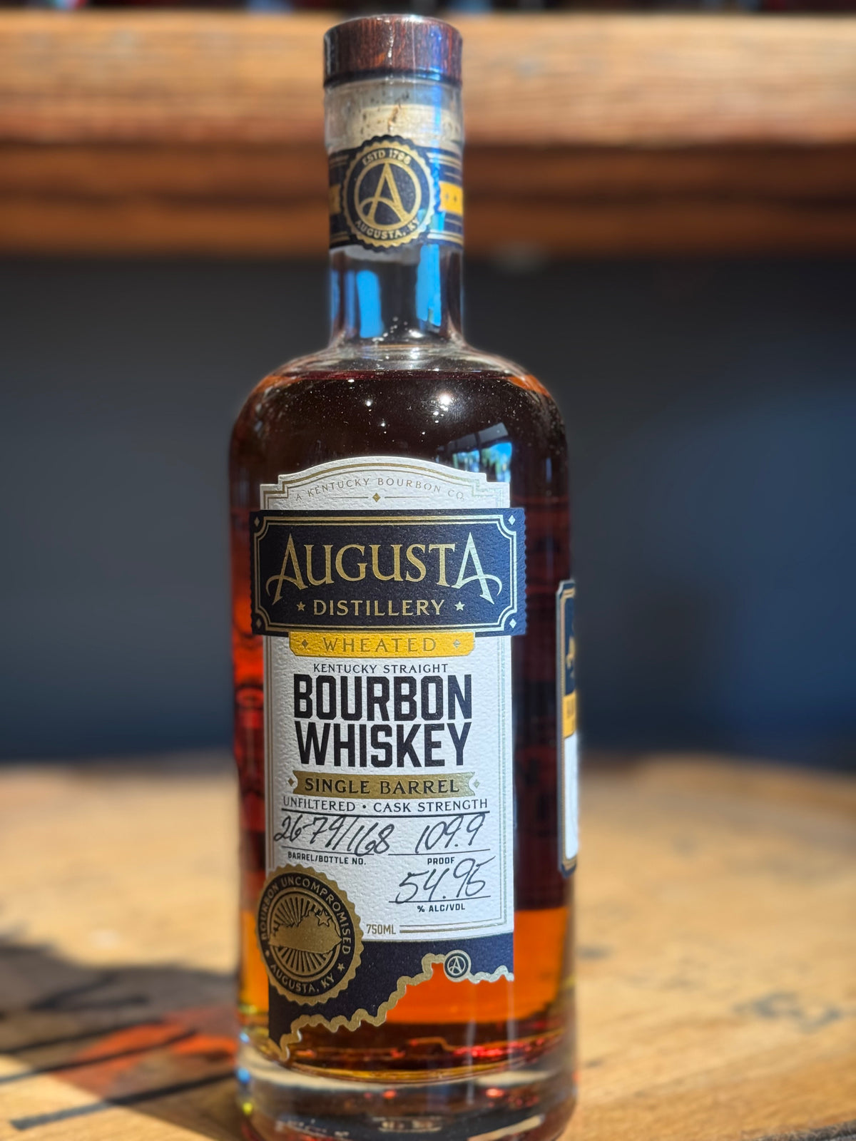 Augusta Distillery Single Barrel Wheated Bourbon 109.9 Proof 750ml Shoppe Exclusive