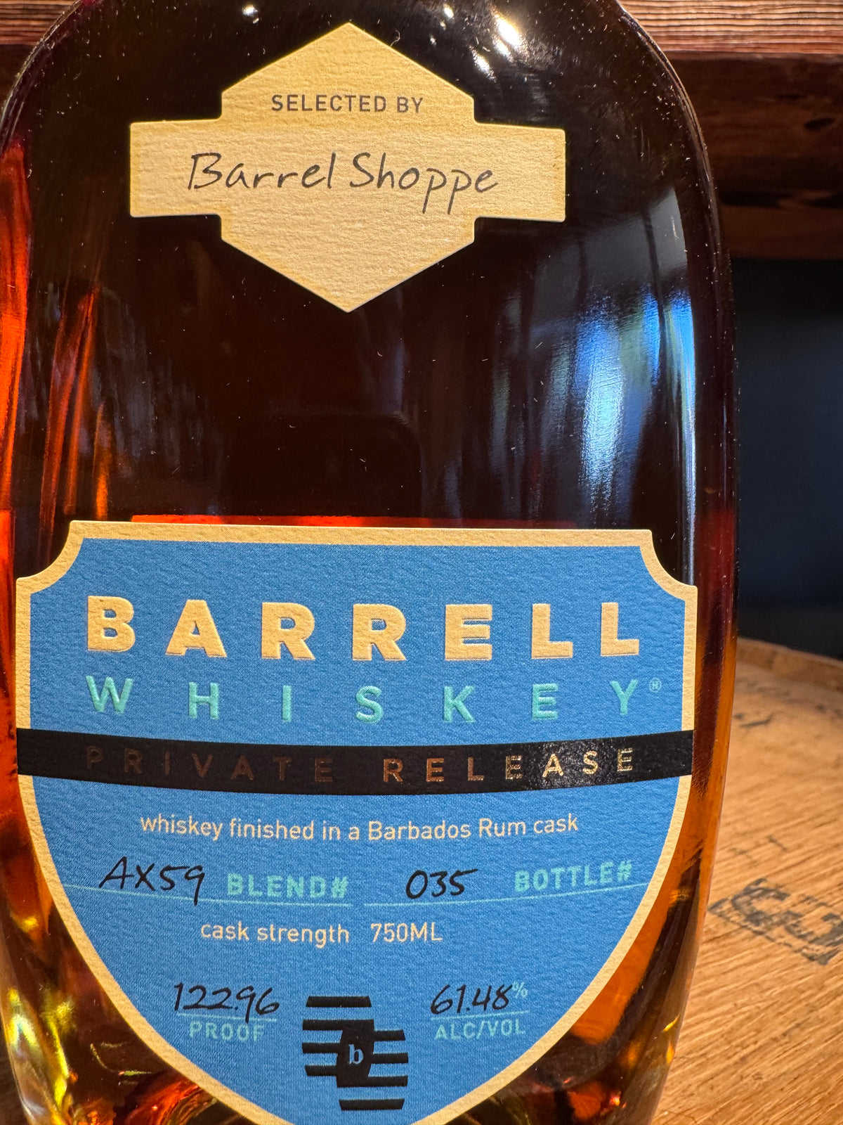 Barrell Barbados Rum Cask Finished Whiskey Single Barrel 122 Proof 750ml Shoppe Exclusive