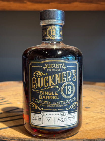 Augusta Distillery Buckner’s 13 Year Bourbon Shoppe Exclusive 142.7 Proof HAZMAT 750ml