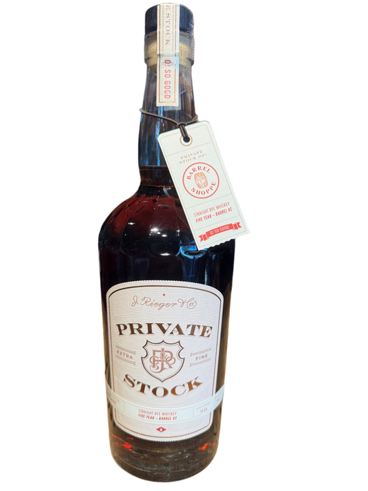 J. Rieger Private Stock Straight Rye Whiskey Barrel Shoppe Exclusive #3