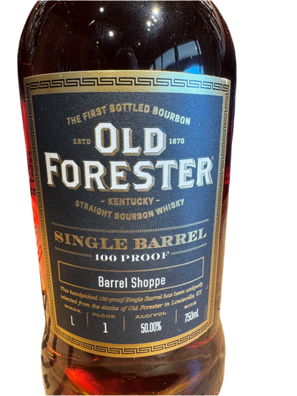 Old Forester Single Barrel 100 Proof Bourbon Barrel Shoppe Exclusive