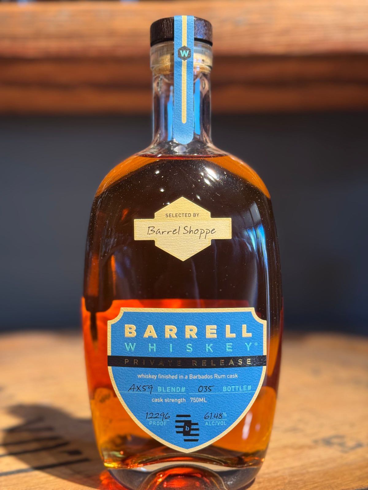 Barrell Barbados Rum Cask Finished Whiskey Single Barrel 122 Proof 750ml Shoppe Exclusive