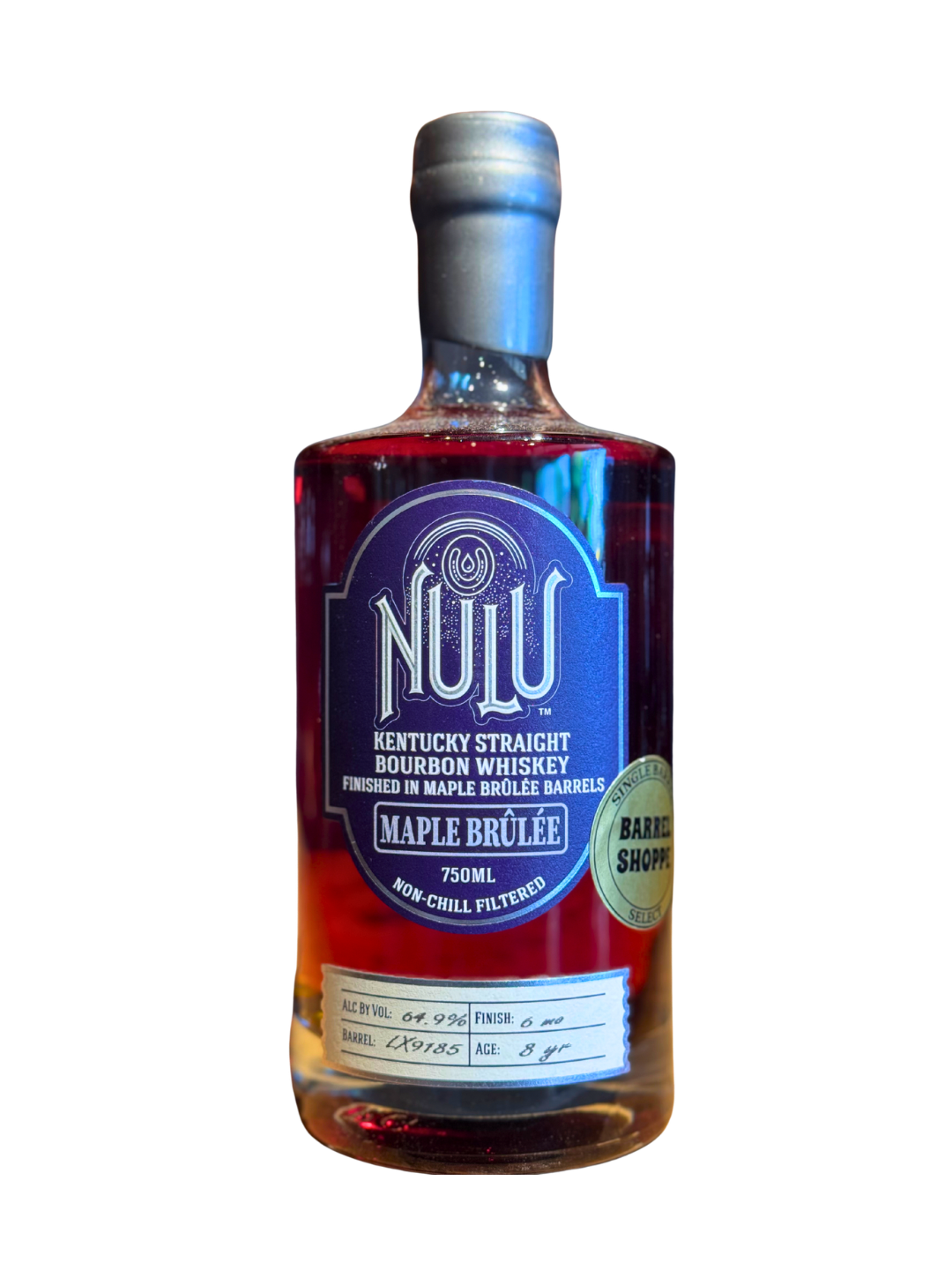 Nulu Bourbon Maple Brulee Finish 8 Years 6 Months 129 Proof 750ml Shoppe Exclusive LX9185