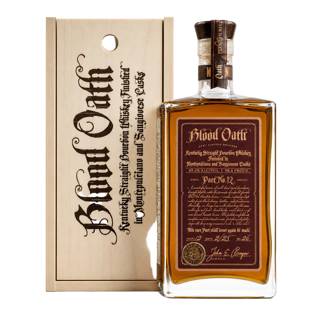 Blood Oath Pact No. 12 Kentucky Straight Bourbon Whiskey 98 Proof 750ml