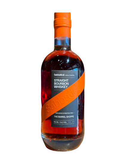 Sabbatical Single Barrel Straight Bourbon Whiskey Shoppe Exclusive 116 Proof 750ml