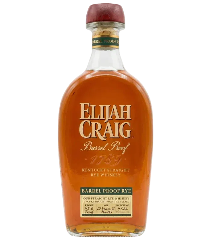 Elijah Craig Barrel Proof Rye Whiskey Batch B526 115.6 Proof 750mL