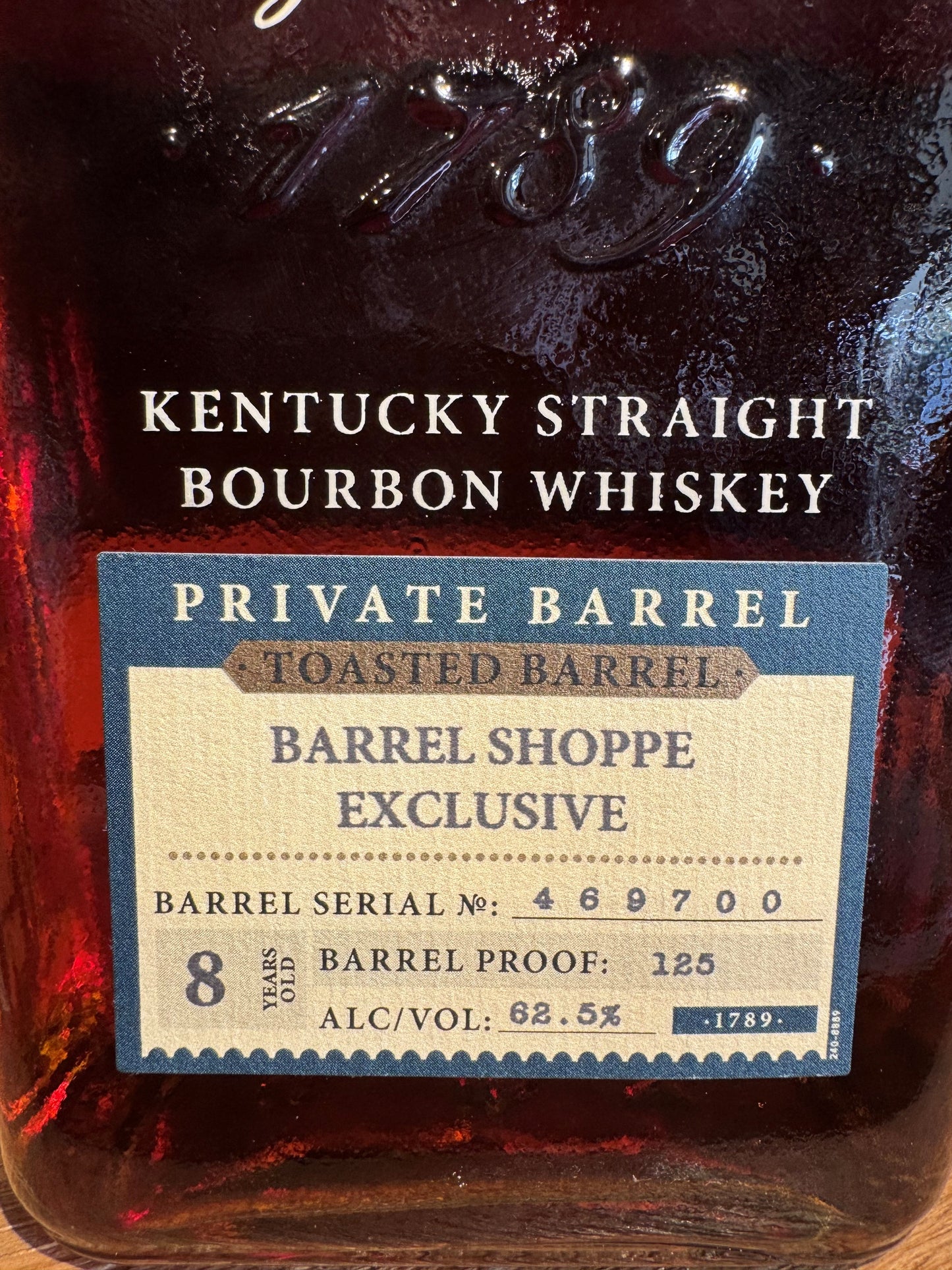 Elijah Craig Single Barrel Toasted Barrel Proof Bourbon Shoppe Exclusive 125 Proof