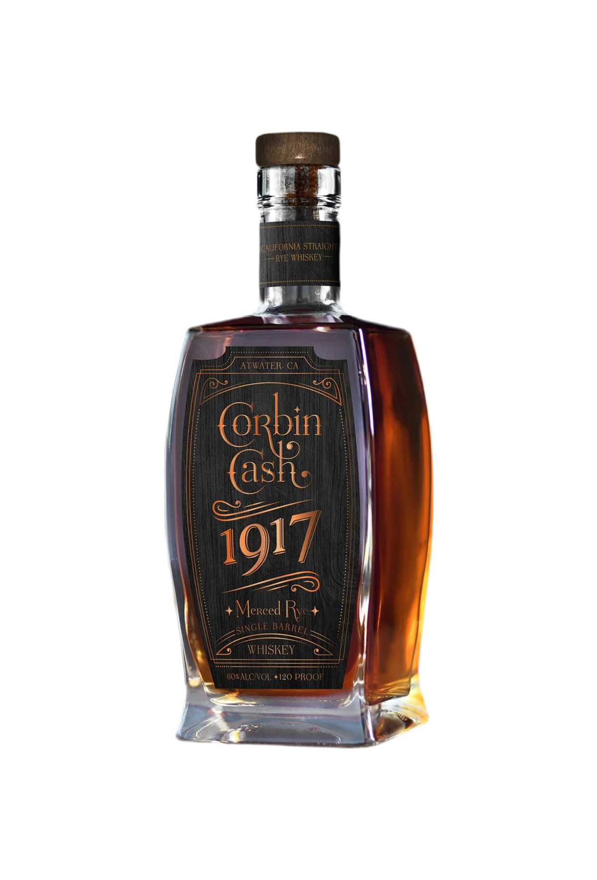 Corbin Cash 1917 Barrel Proof Merced Rye Whiskey