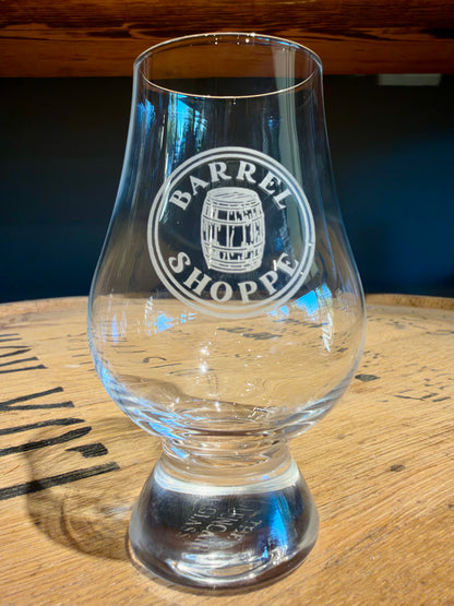 The Glencairn Glass with Barrel Shoppe Logo