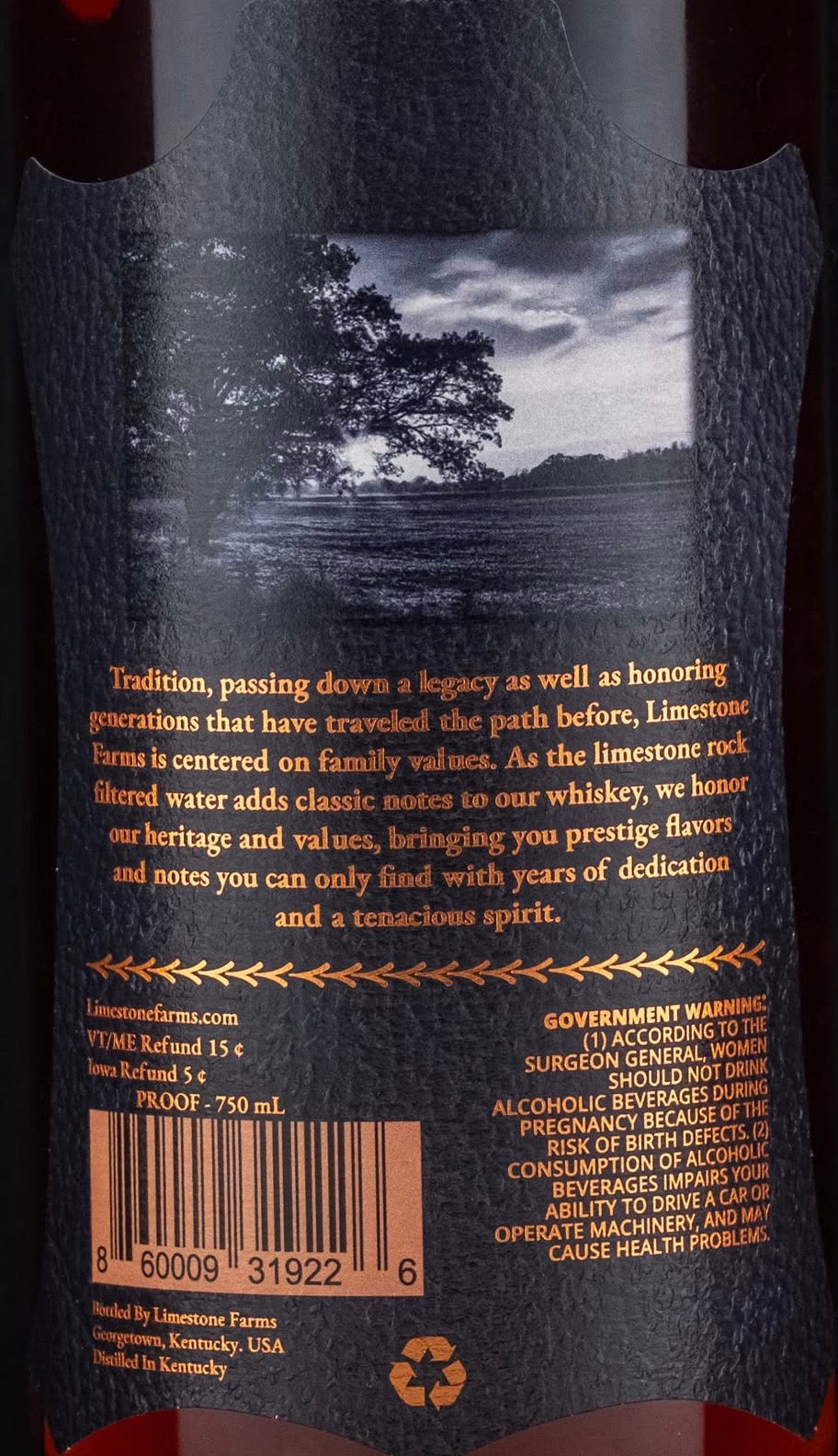 Limestone Farms Morgan Family Private Stock 8 Year Bourbon 115 Proof 750ml