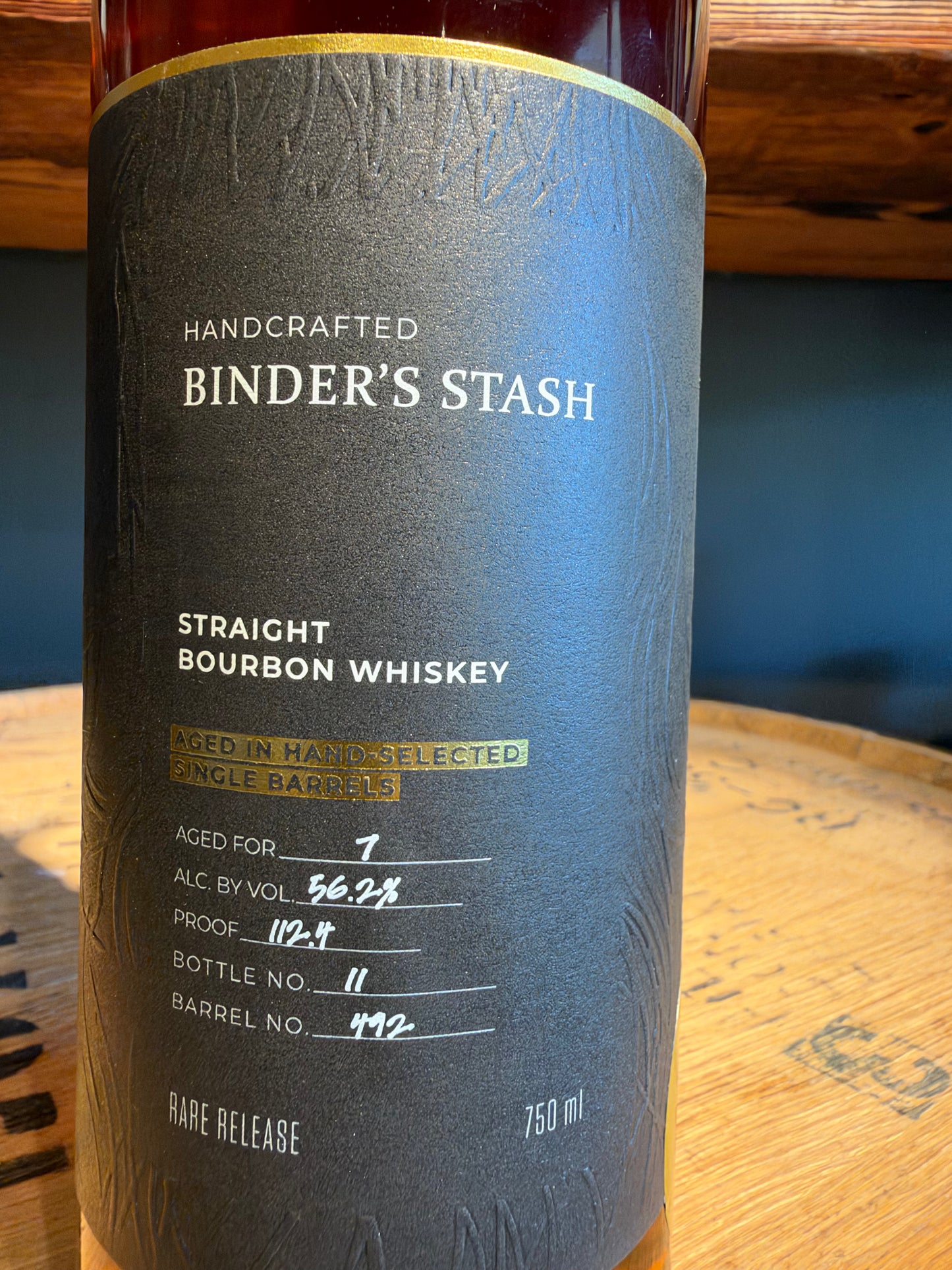 Binder’s Stash 7 Year Old Kentucky Straight Bourbon Whiskey "Low Key" 112.4 Proof 750ml