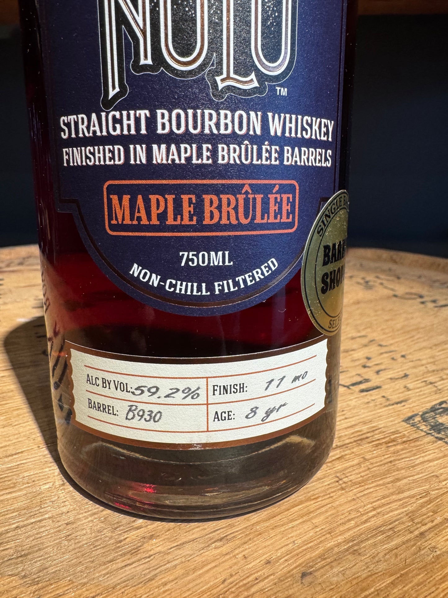 Nulu Bourbon Maple Brulee Finished Barrel Shoppe Exclusive #2 B930