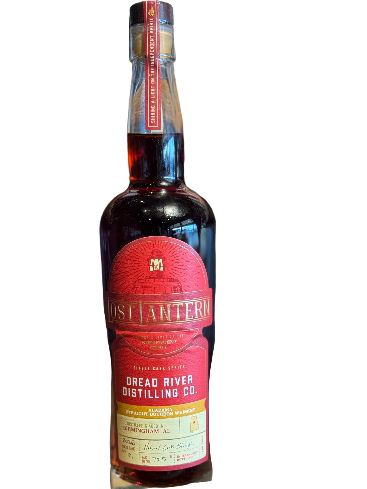 Dread River Distilling Co. Lost Lantern Alabama Straight Bourbon Shoppe Exclusive 145 Proof