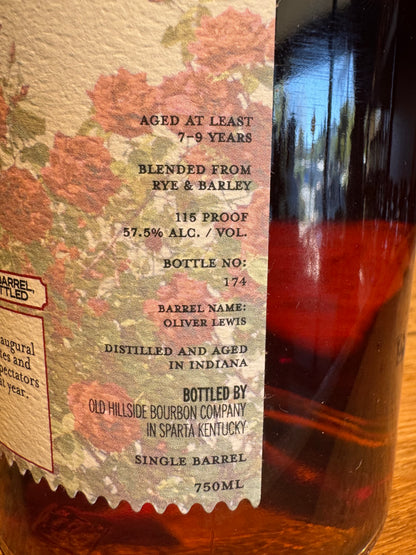 Old Hillside The First Rye'd Rye 115 Proof 750ml
