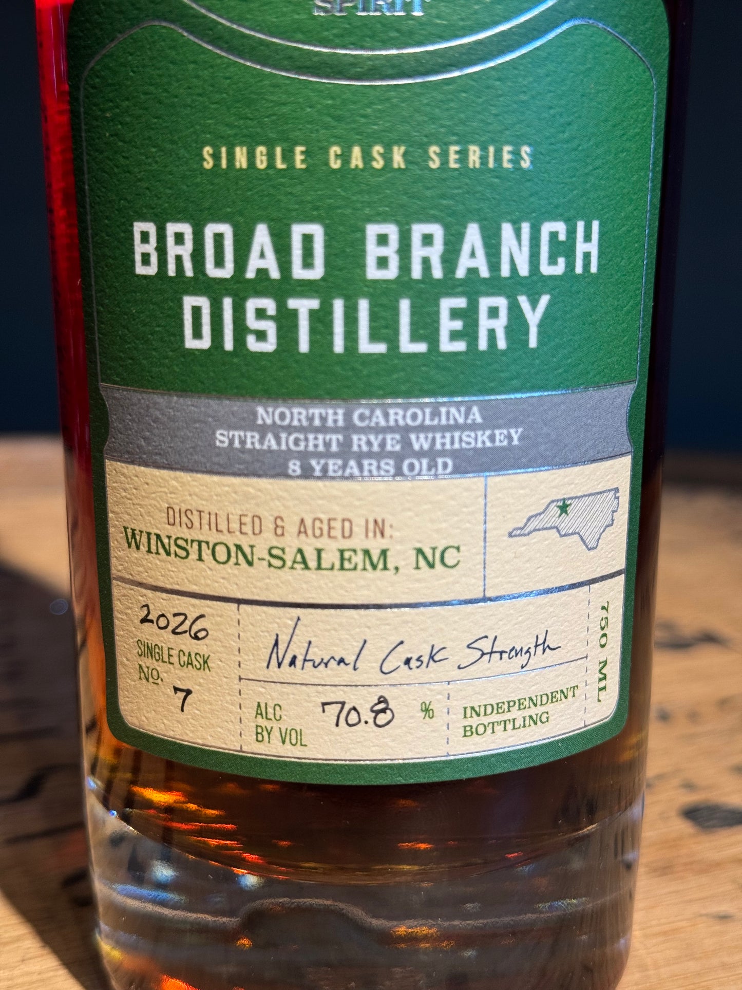 Broad Branch Distillery Lost Lantern 8 Year North Carolina Straight Rye Whiskey 141 Proof HAZMAT