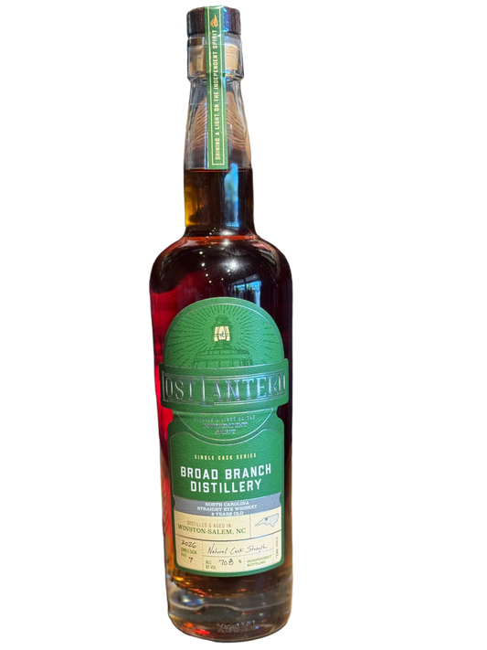 Broad Branch Distillery Lost Lantern 8 Year North Carolina Straight Rye Whiskey 141 Proof HAZMAT
