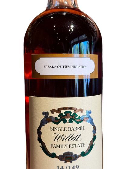 Willett Family Estate Single Barrel 7 Year Rye #4029 "Freaks of the Industry" 113.8 Proof 750ml