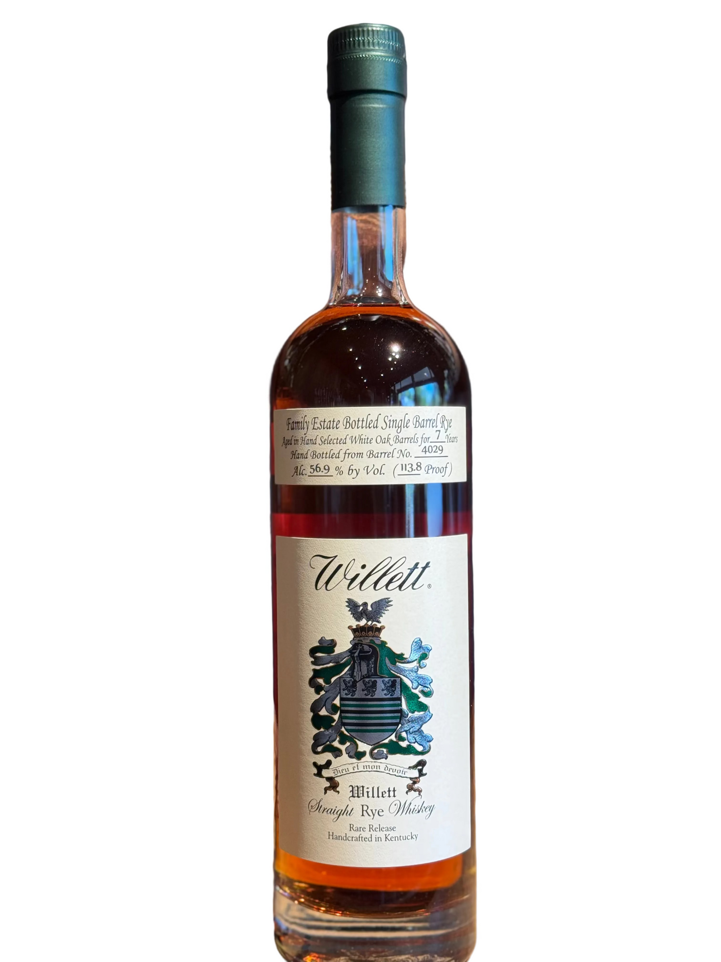 Willett Family Estate Single Barrel 7 Year Rye #4029 "Freaks of the Industry" 113.8 Proof 750ml