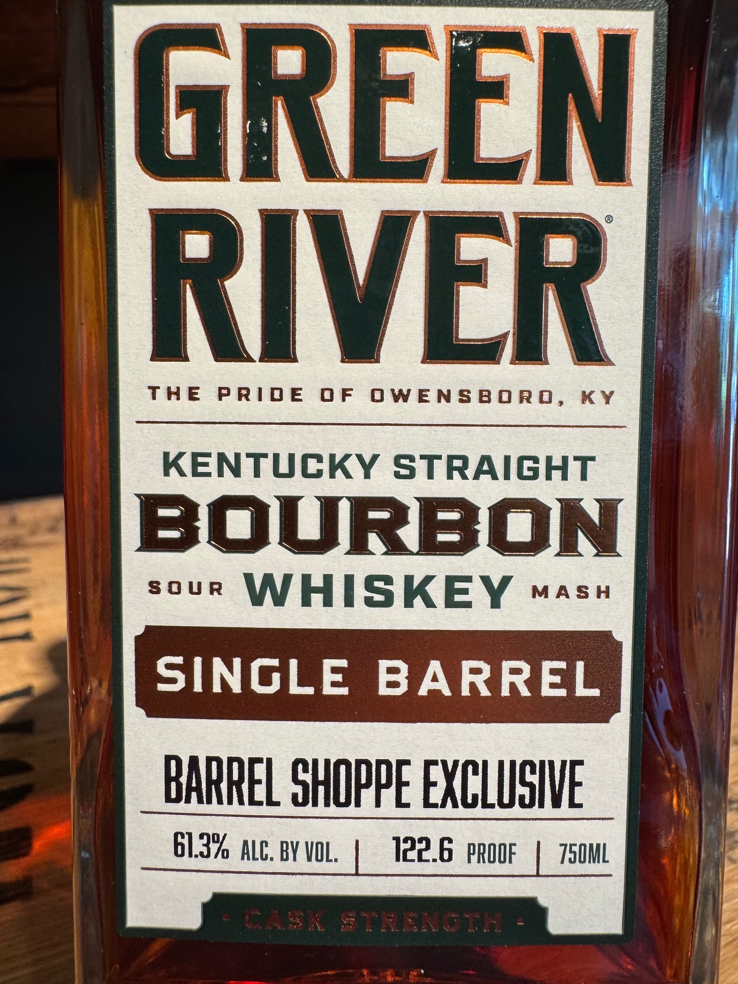 Green River Full Proof Bourbon Shoppe Exclusive 122.6 Proof 750ml