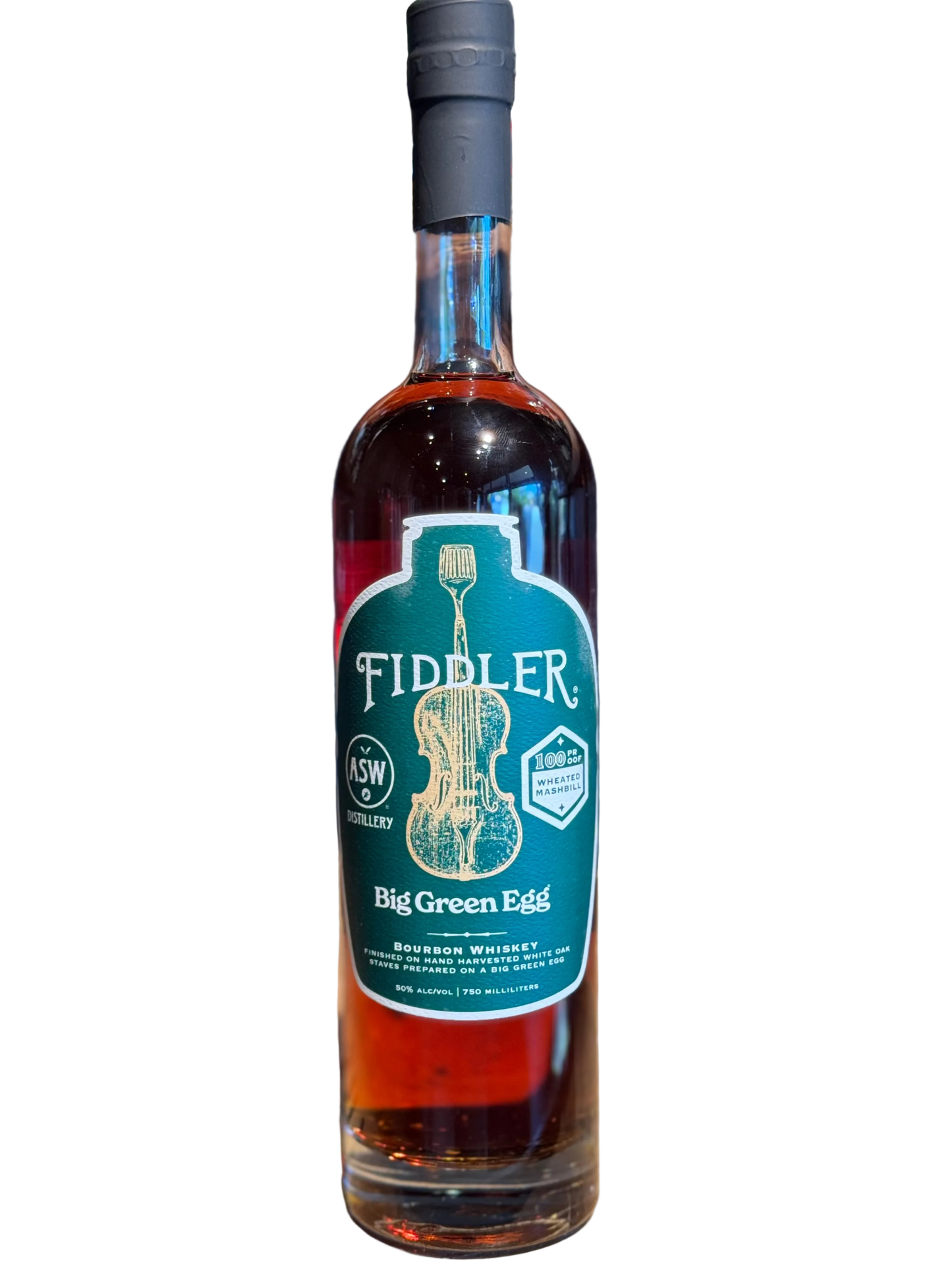ASW Fiddler Big Green Egg Bourbon Whiskey 100 Proof 750ml