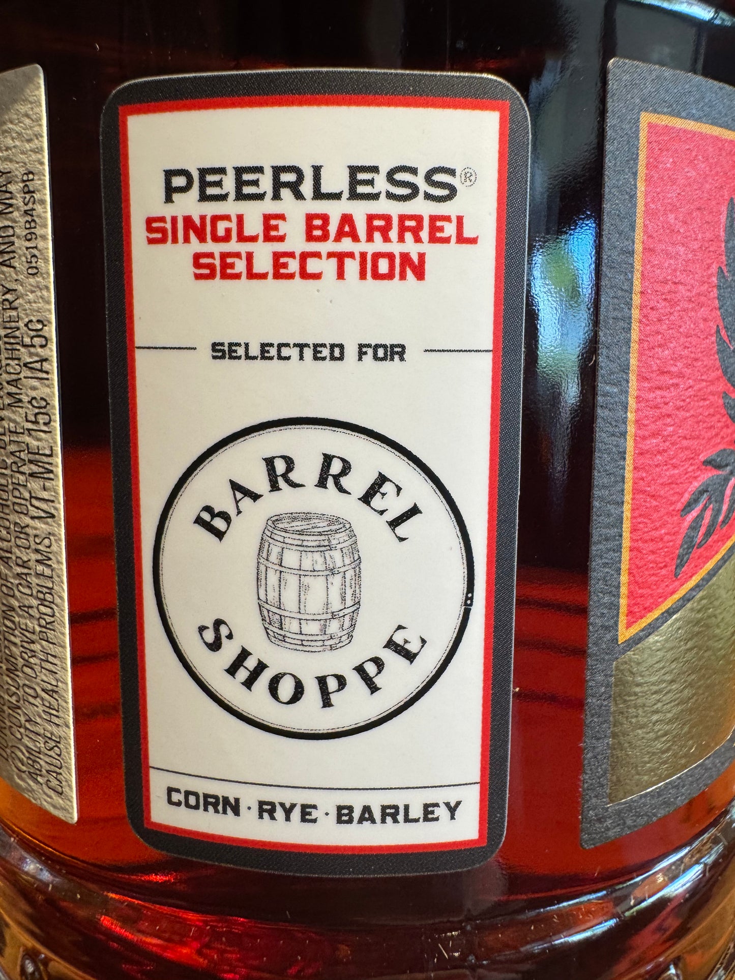 Peerless Single Barrel Bourbon Shoppe Exclusive 110 Proof 750ml